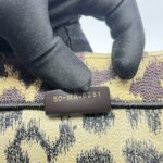 Dior Medium Book Tote Canvas Leopard Beige