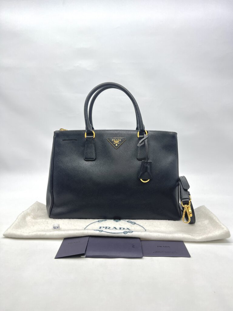 Prada Galleria Saffiano Lux Black GHW