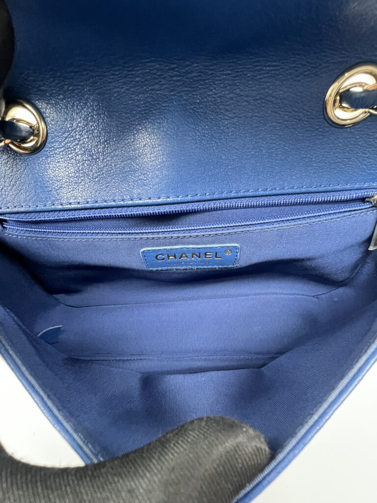 Chanel CC Flap Chain Shoulder Blue GHW