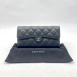 Chanel Classic Flap Wallet Caviar Black SHW