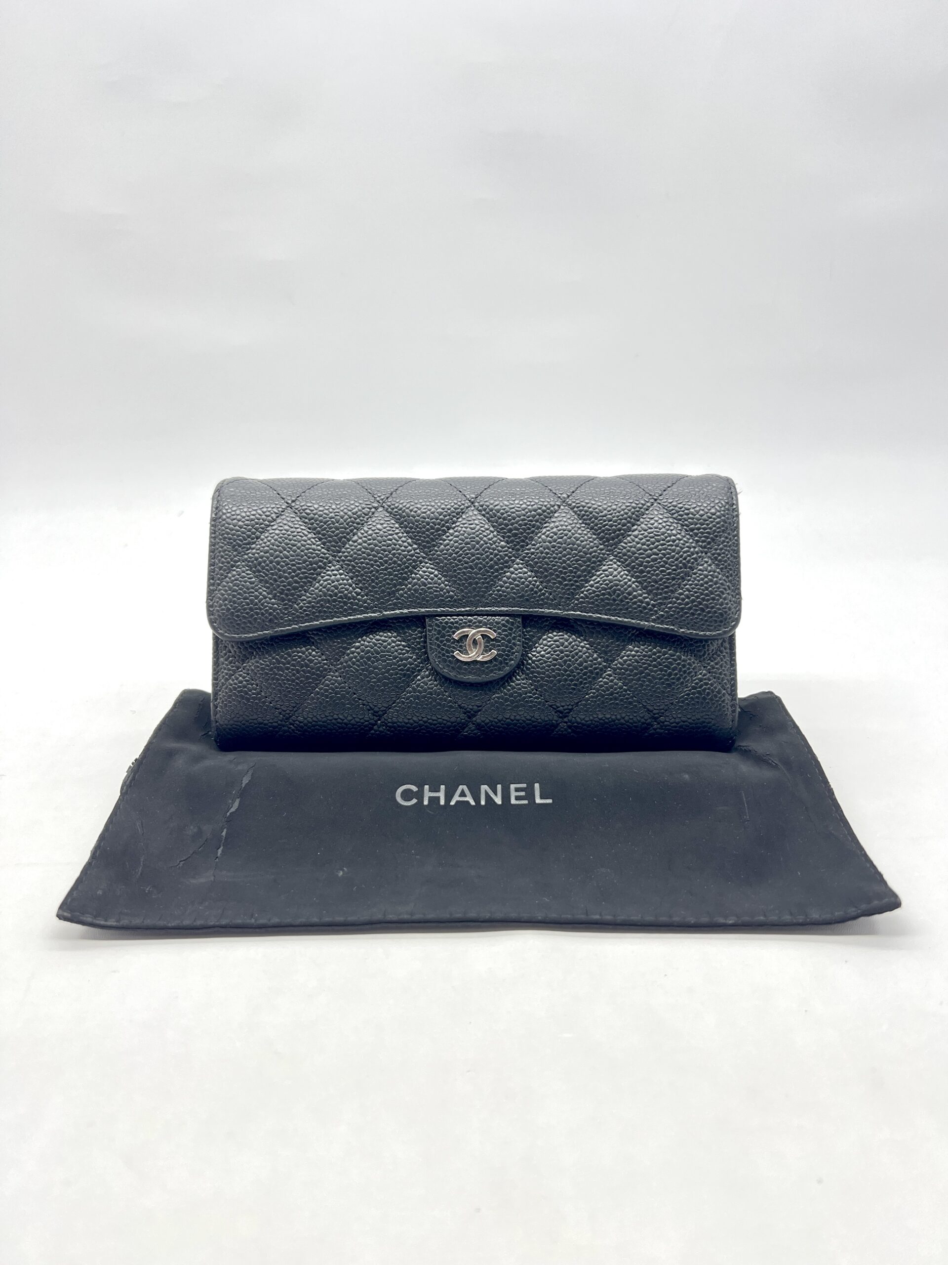Chanel Classic Flap Wallet Caviar Black SHW