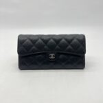 Chanel Classic Flap Wallet Caviar Black SHW