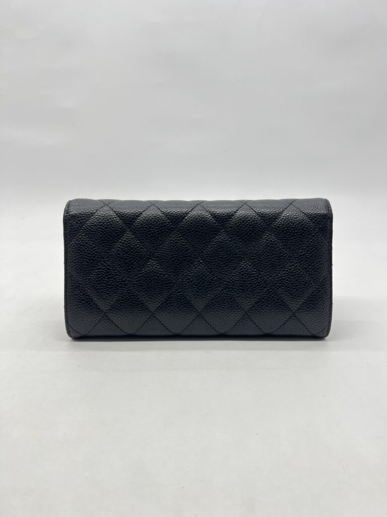 Chanel Classic Flap Wallet Caviar Black SHW