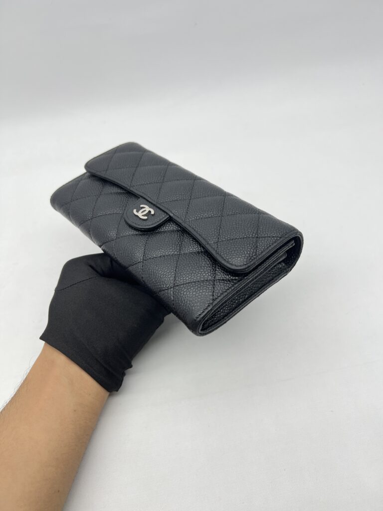 Chanel Classic Flap Wallet Caviar Black SHW