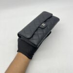 Chanel Classic Flap Wallet Caviar Black SHW