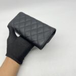 Chanel Classic Flap Wallet Caviar Black SHW