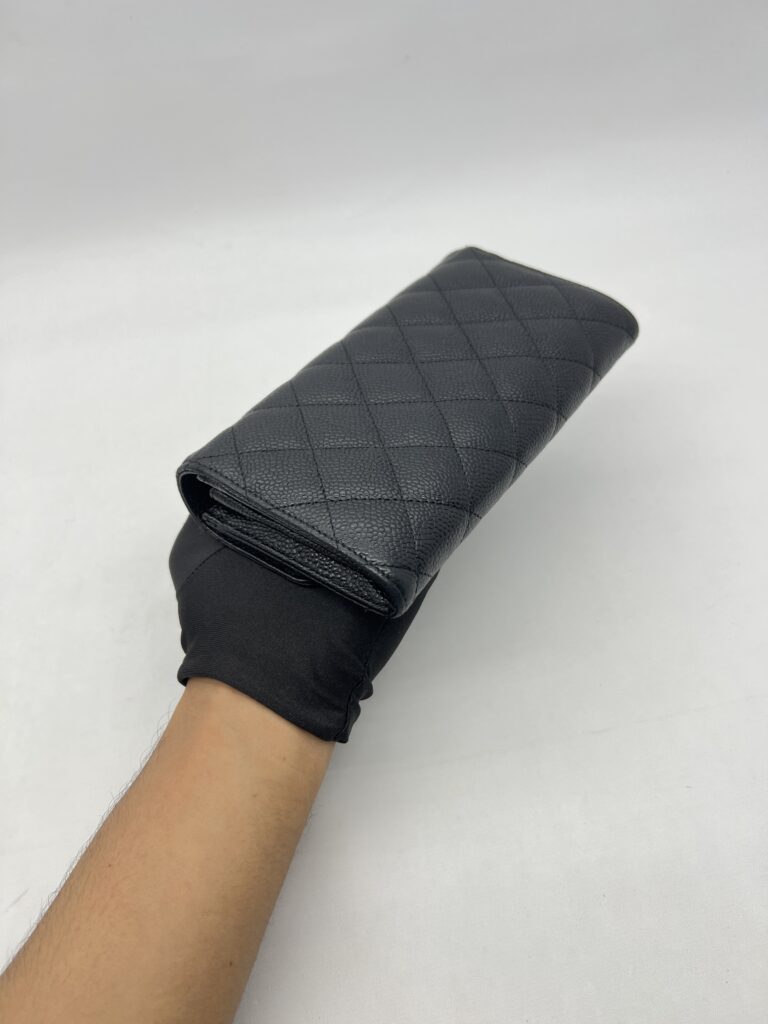 Chanel Classic Flap Wallet Caviar Black SHW