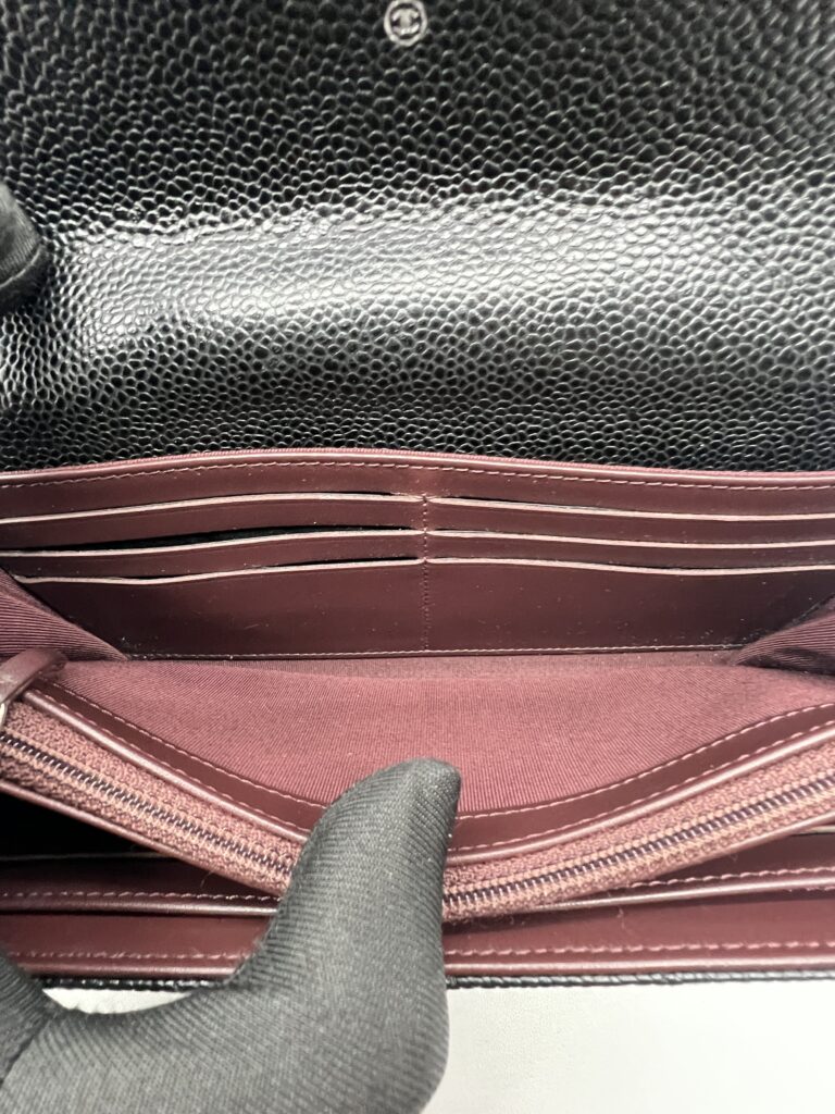 Chanel Classic Flap Wallet Caviar Black SHW
