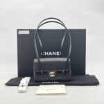 Chanel C26 Preppy Long Handle Caviar Black GHW