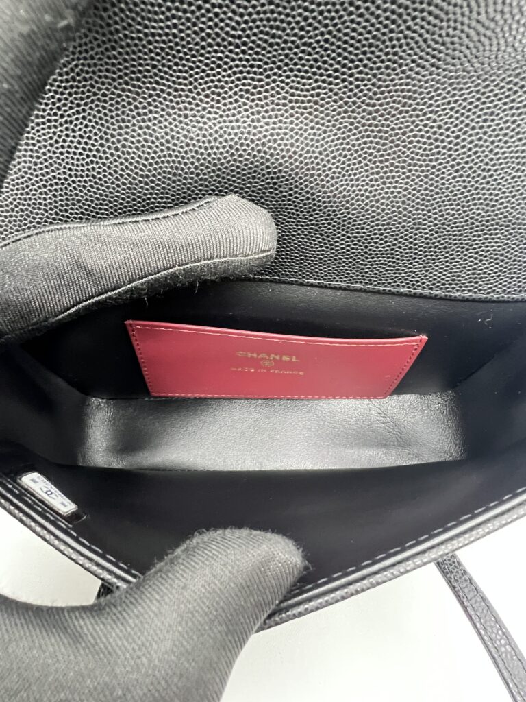 Chanel C26 Preppy Long Handle Caviar Black GHW