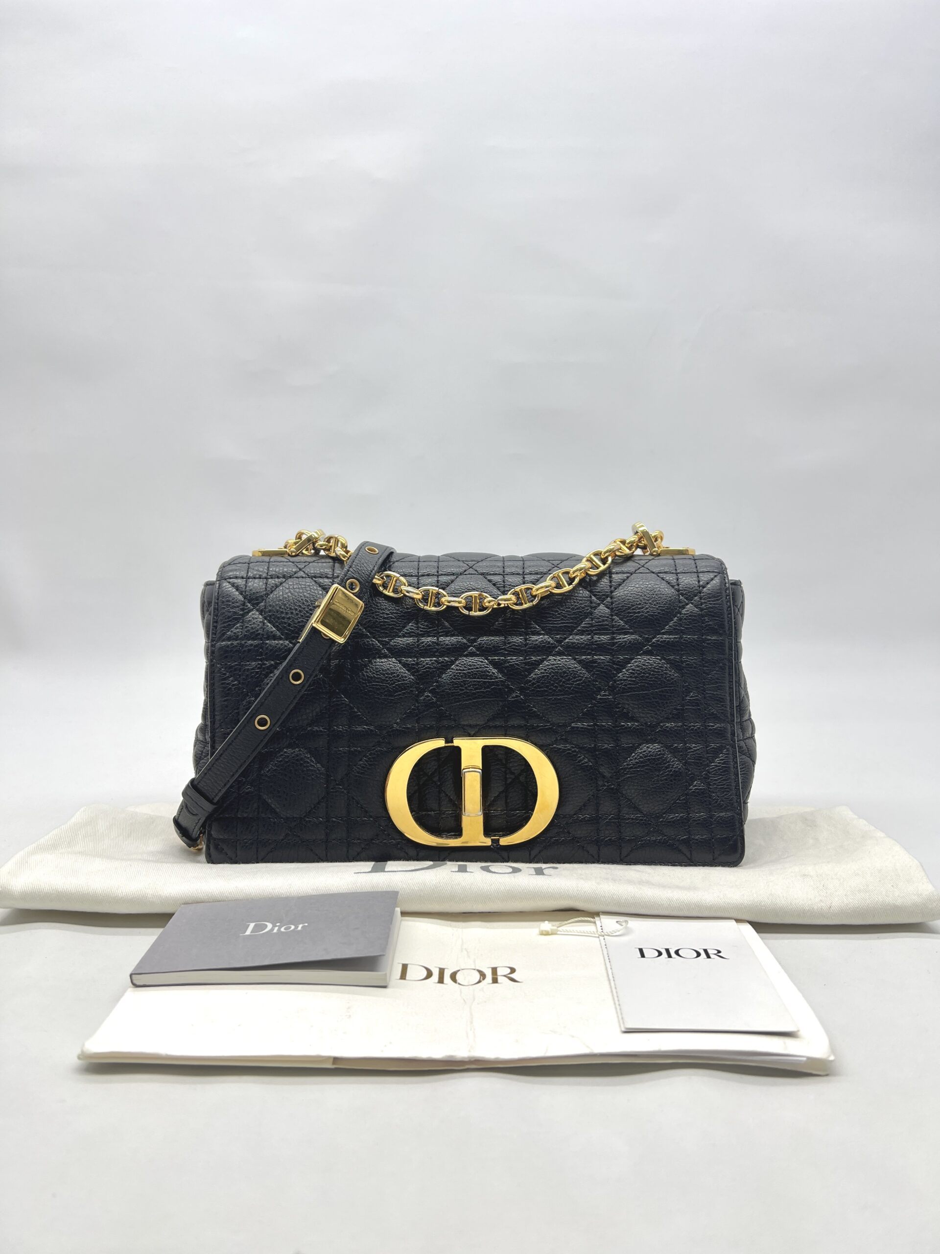 Dior Medium Caro Black GHW