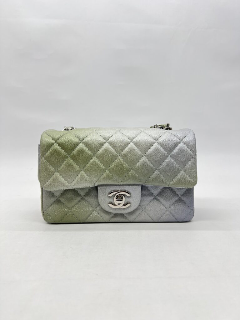 Chanel Classic Mini Rectangle Gradation Grey Green SHW