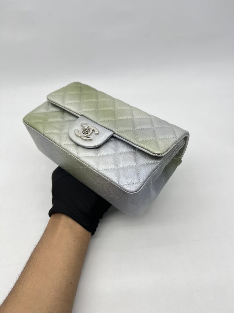 Chanel Classic Mini Rectangle Gradation Grey Green SHW