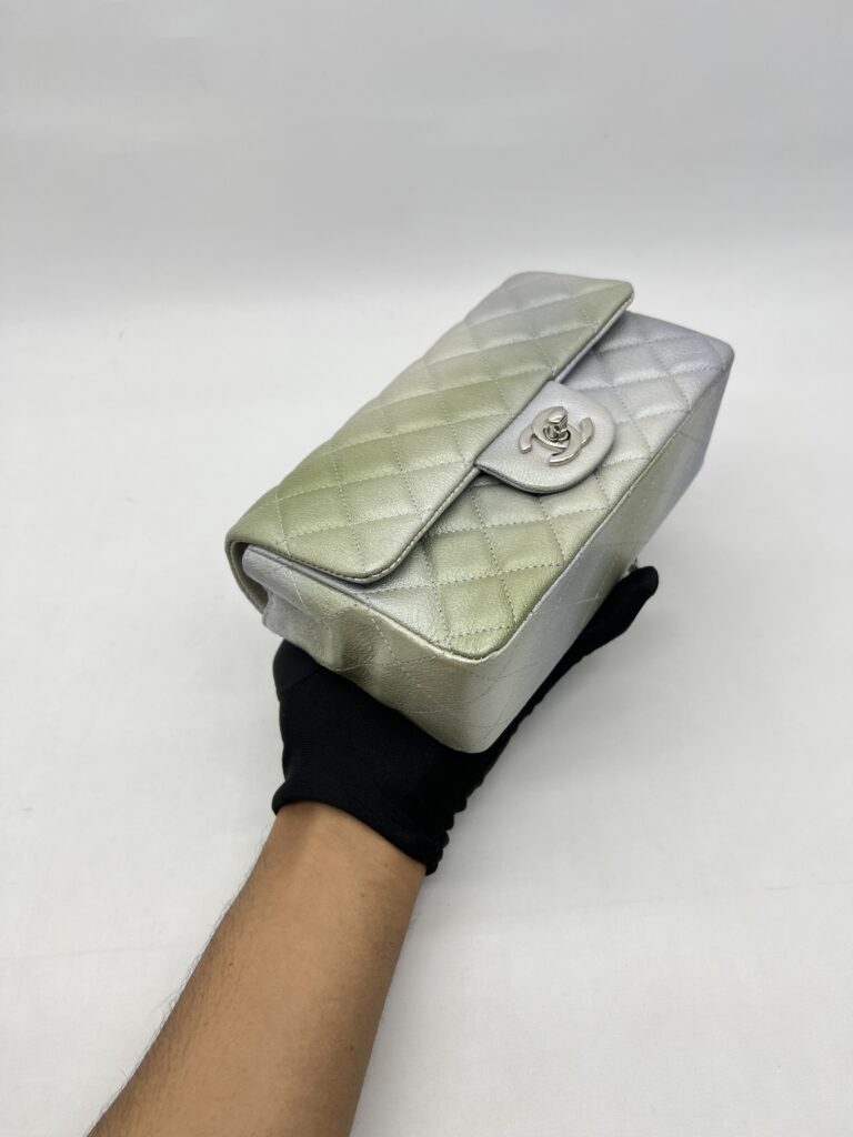 Chanel Classic Mini Rectangle Gradation Grey Green SHW