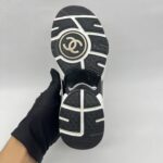 Chanel Sneakers Knit Suede Calfskin Light Pink