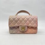 Chanel Mini Rectangle Top Handle Pink Unicorn GHW
