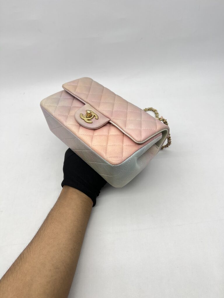 Chanel Mini Rectangle Top Handle Pink Unicorn GHW