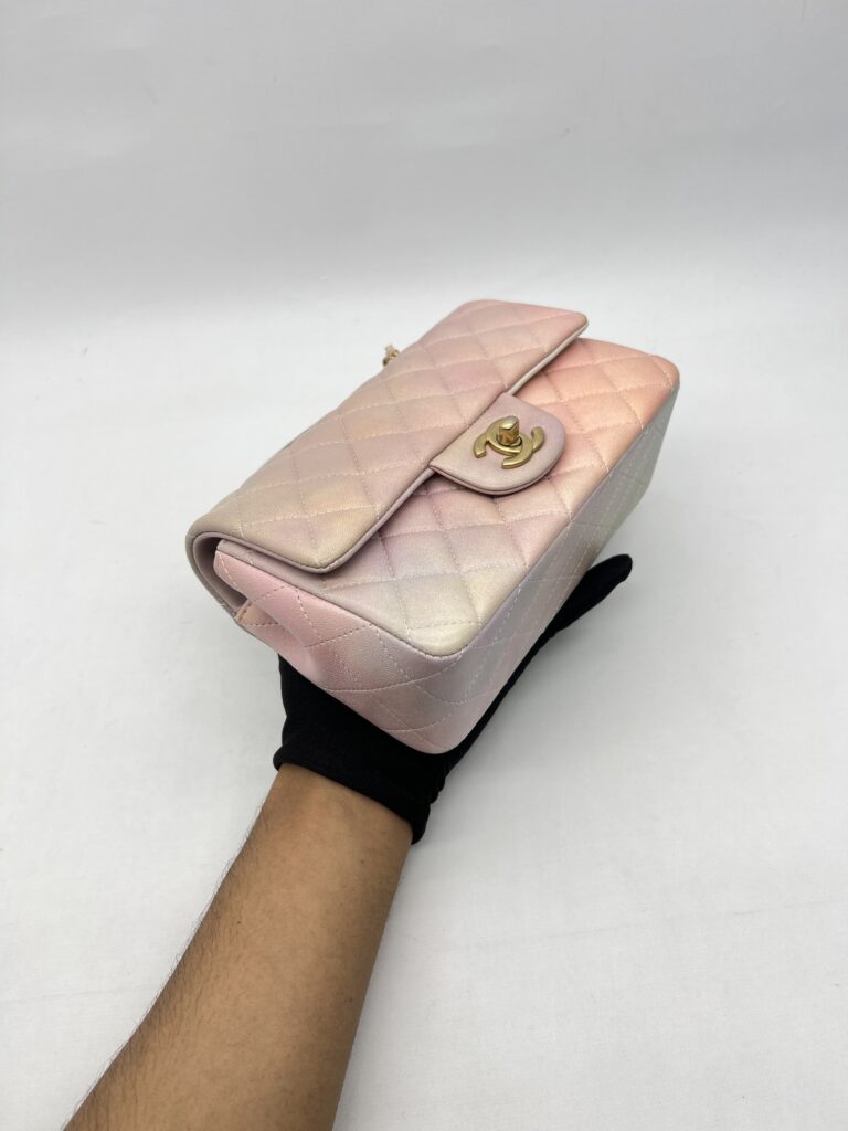 Chanel Mini Rectangle Top Handle Pink Unicorn GHW