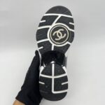 Chanel Sneakers Knit Suede Calfskin Light Pink