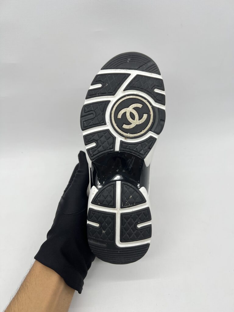 Chanel Sneakers Knit Suede Calfskin Light Pink