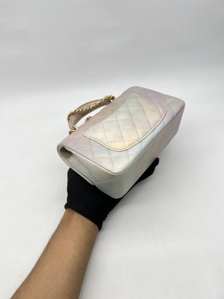 Chanel Mini Rectangle Top Handle Pink Unicorn GHW