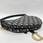 Dior Saddle Medium Canvas Blue Oblique GHW