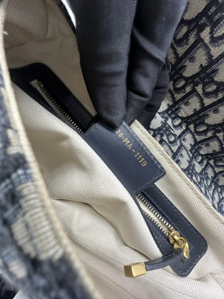 Dior Saddle Medium Canvas Blue Oblique GHW