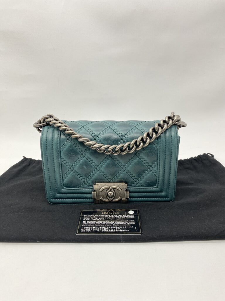 Chanel Boy 20 Lambskin Green RHW