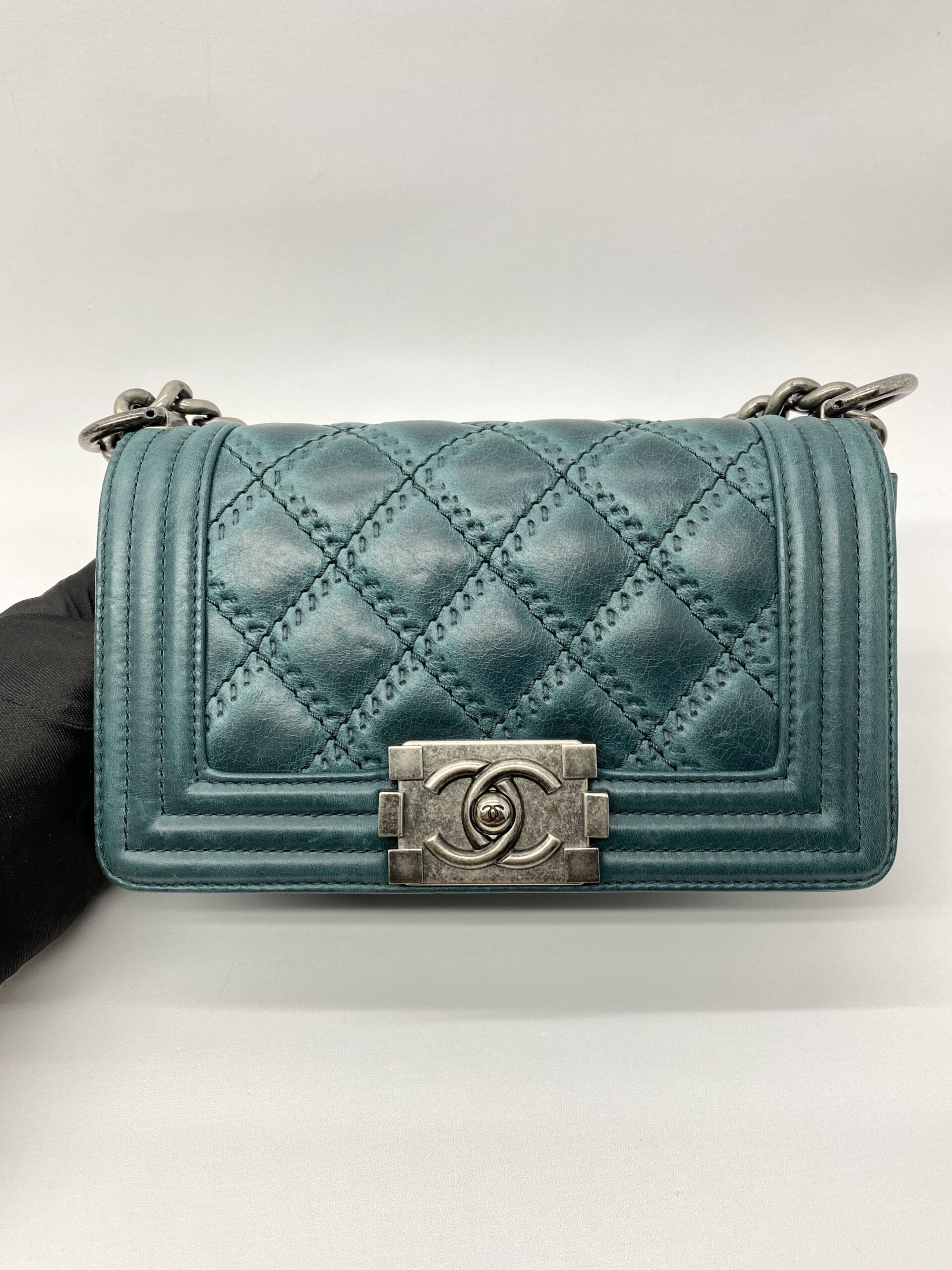 Chanel Boy 20 Lambskin Green RHW