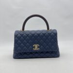 Chanel Coco Handle Medium Caviar Navy GHW
