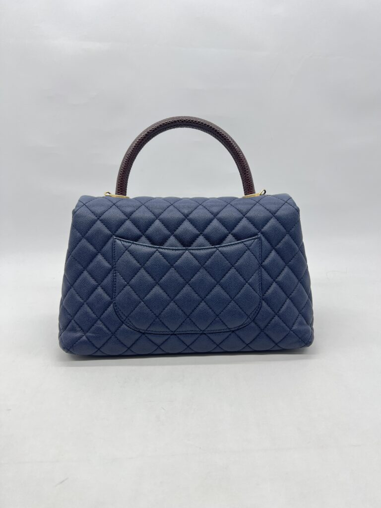 Chanel Coco Handle Medium Caviar Navy GHW