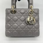Dior Lady Dior Small Lambskin Grey GHW