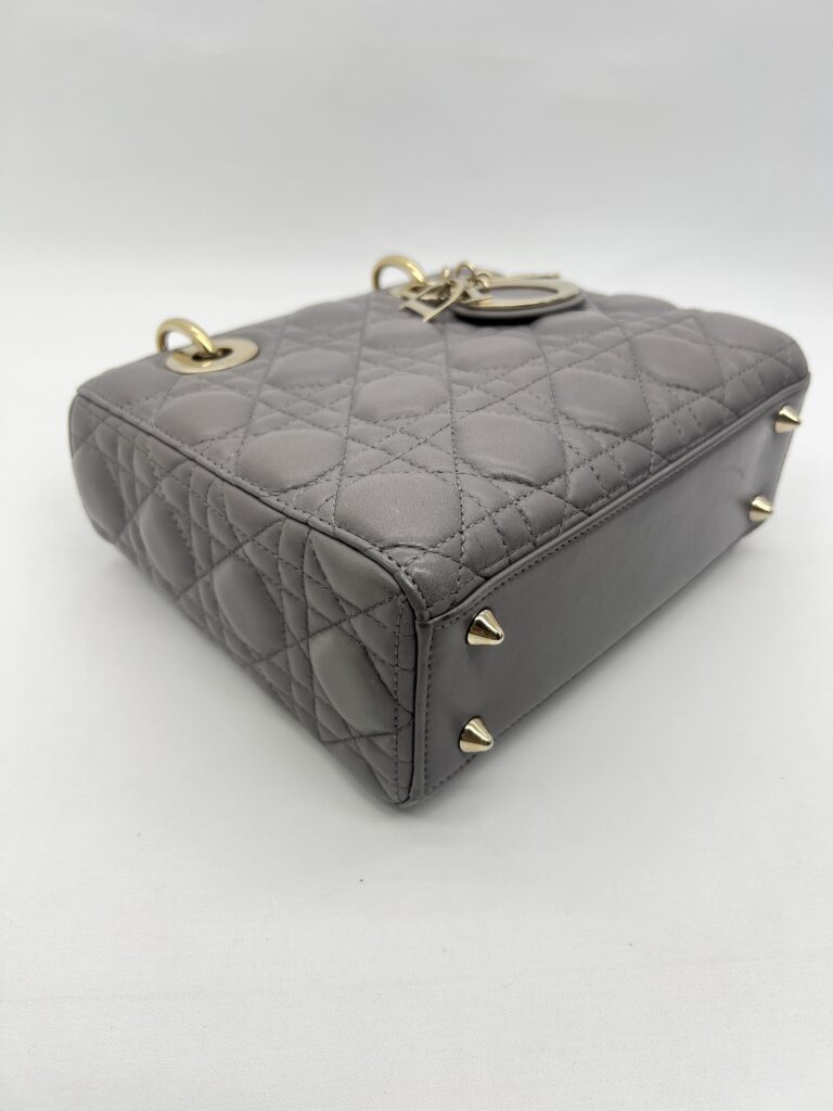 Dior Lady Dior Small Lambskin Grey GHW