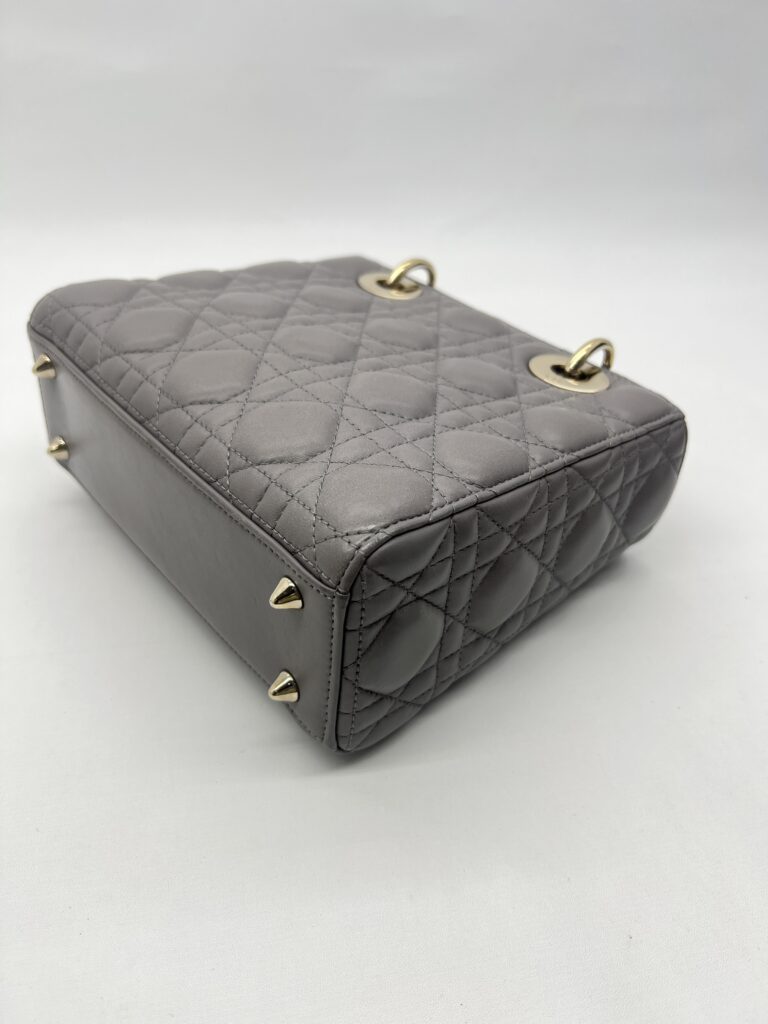 Dior Lady Dior Small Lambskin Grey GHW