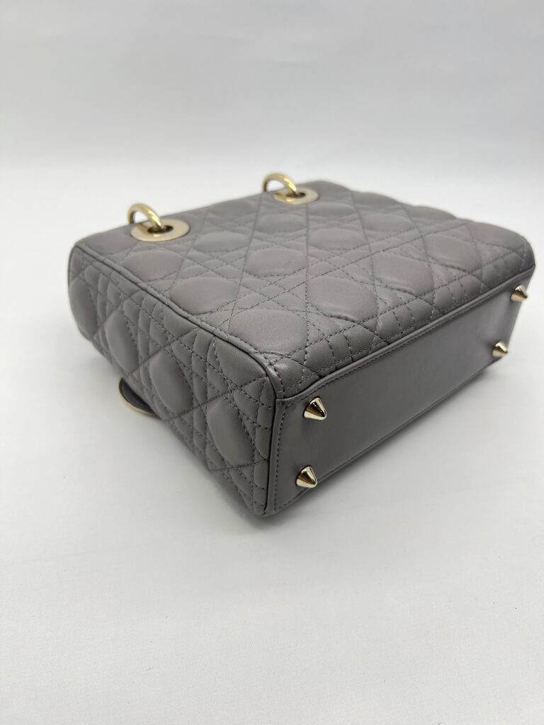 Dior Lady Dior Small Lambskin Grey GHW