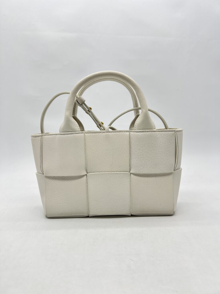 Bottega Veneta Candy Arco Tote White GHW
