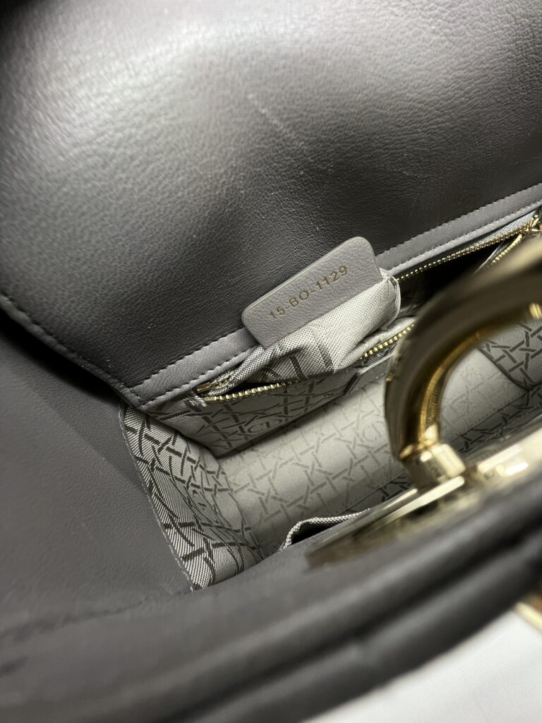 Dior Lady Dior Small Lambskin Grey GHW