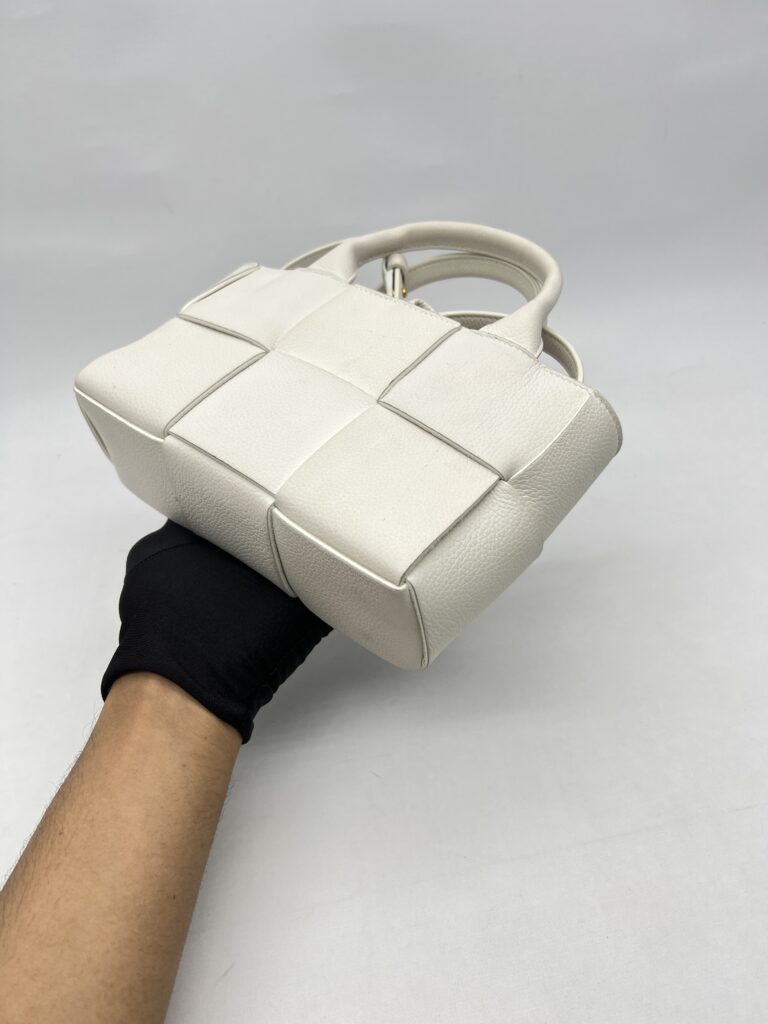 Bottega Veneta Candy Arco Tote White GHW