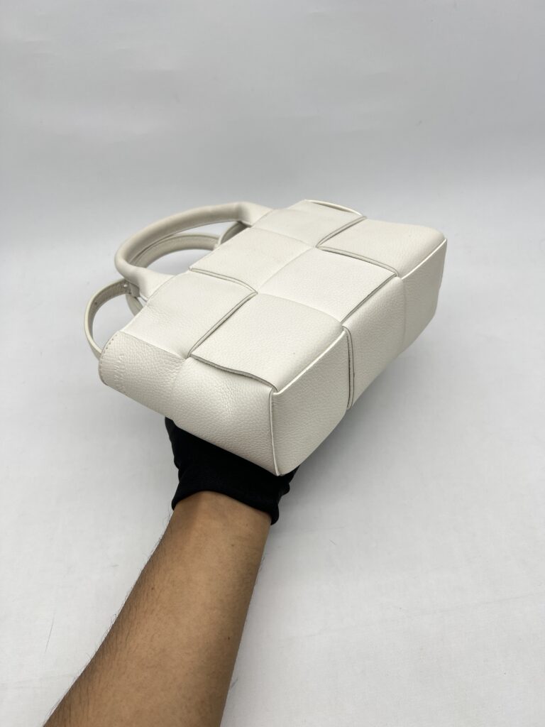 Bottega Veneta Candy Arco Tote White GHW