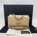 Chanel C19 Small Lambskin Nude GHW