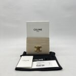 Celine Triomphe Card Holder Pale Beige