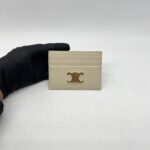 Celine Triomphe Card Holder Pale Beige