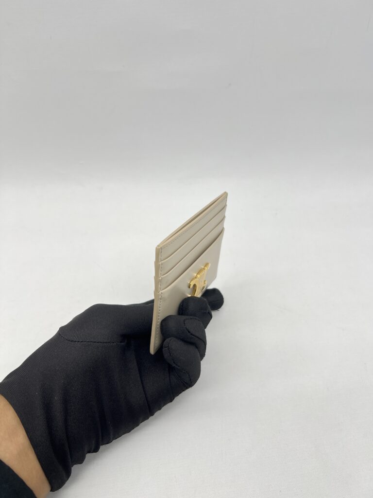 Celine Triomphe Card Holder Pale Beige