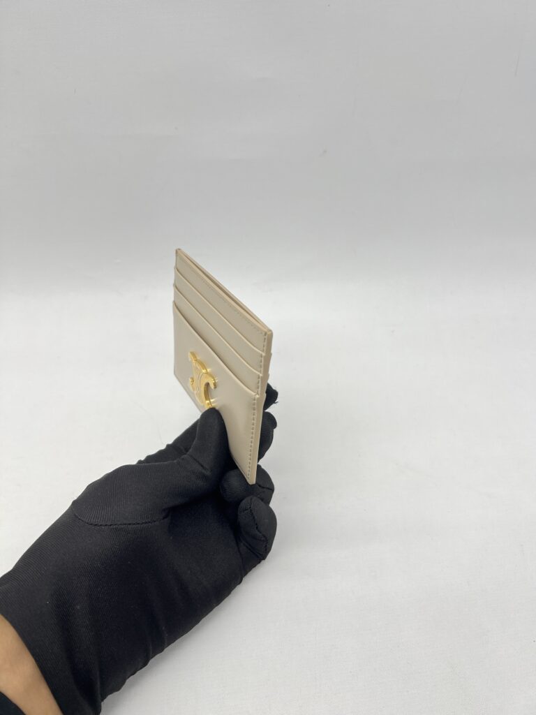 Celine Triomphe Card Holder Pale Beige