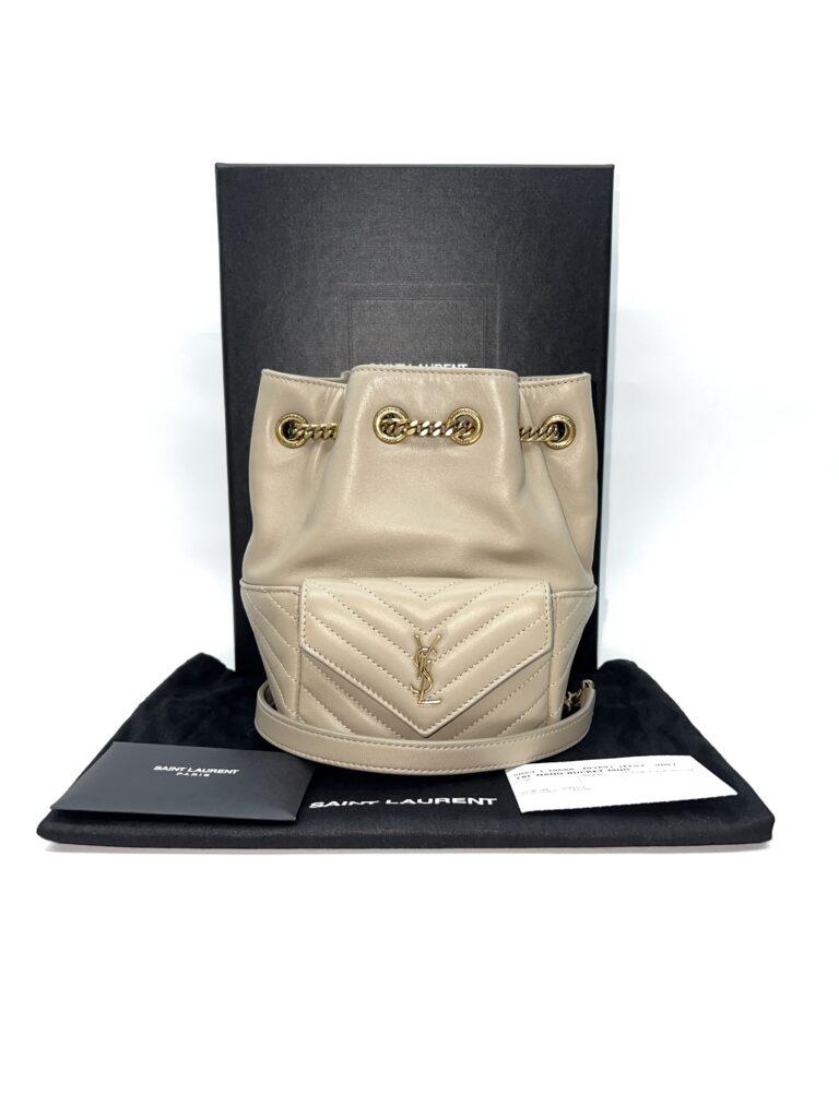 Saint Laurent Nano Bucket Taupe GHW
