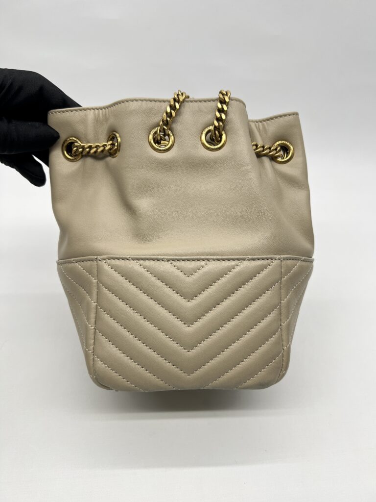 Saint Laurent Nano Bucket Taupe GHW