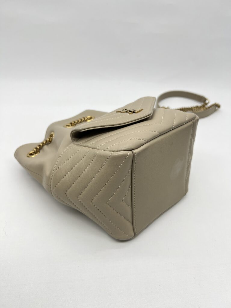 Saint Laurent Nano Bucket Taupe GHW