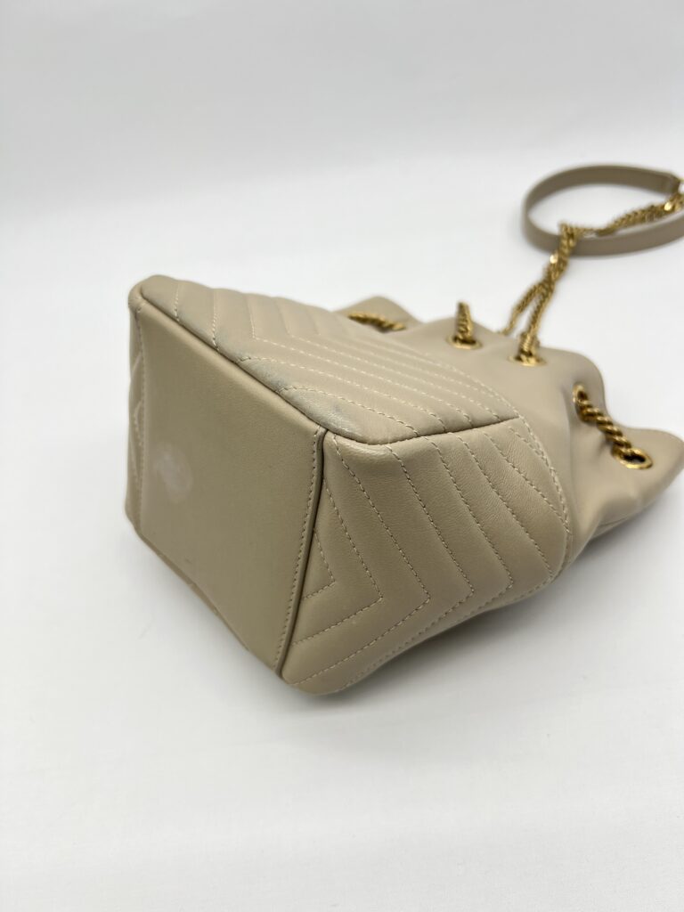 Saint Laurent Nano Bucket Taupe GHW