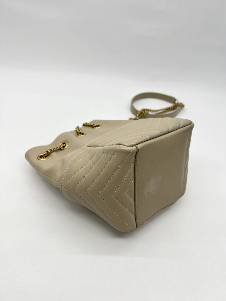 Saint Laurent Nano Bucket Taupe GHW