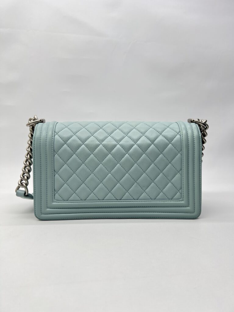 Chanel Boy 25 Lambskin Light Blue SHW